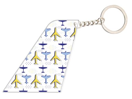 Very Colourful Airplanes Designed Tail Key Chains on Sale