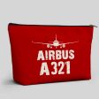 Airbus A321 & Plane Designed Zipper Pouch Online now