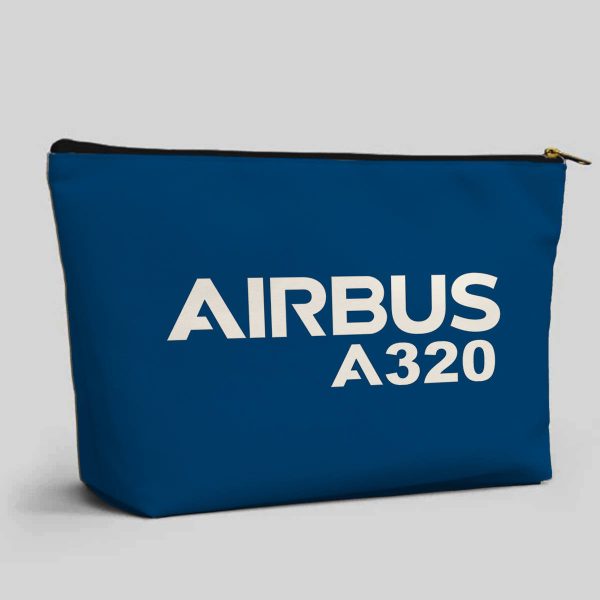 Airbus A320 & Text Designed Zipper Pouch Hot on Sale