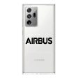 Airbus & Text Designed Transparent Silicone Samsung S & Note Cases Fashion