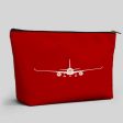 Airbus A350 Silhouette Designed Zipper Pouch For Sale