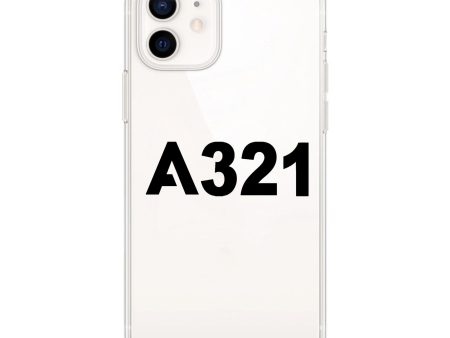 A321 Flat Text Designed Transparent Silicone iPhone Cases Sale