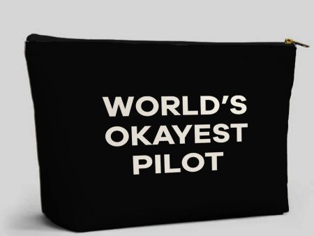 World s Okayest Pilot Designed Zipper Pouch Online