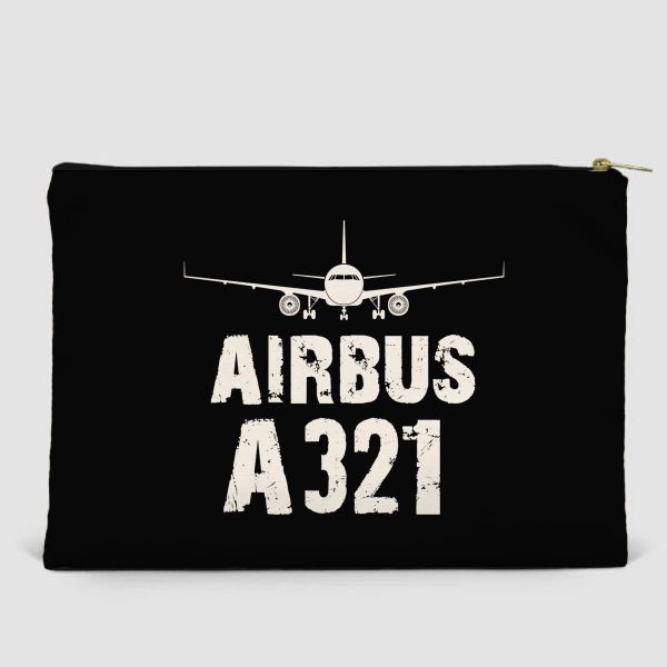 Airbus A321 & Plane Designed Zipper Pouch Online now