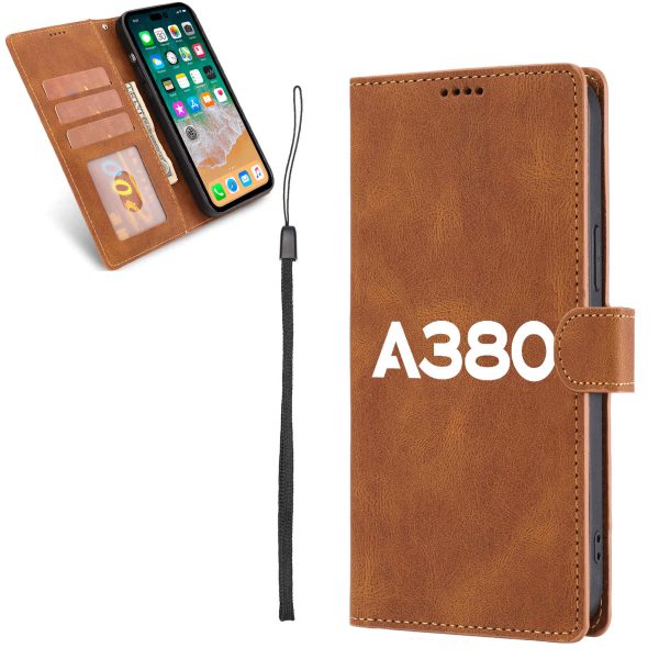 A380 Flat Text Designed Leather Samsung S & Note Cases For Discount