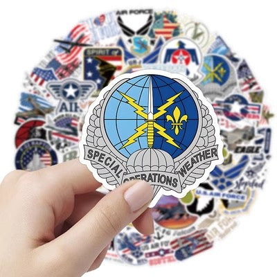 50 Pieces US Air Force Stickers (Mixed) Supply