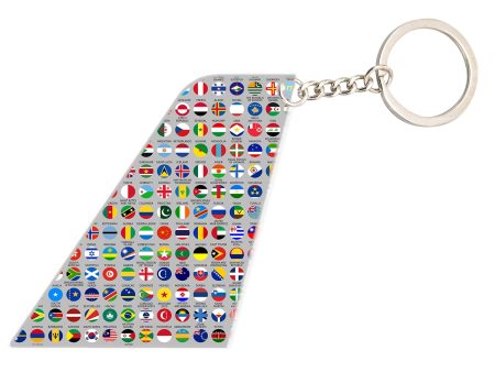 220 World s Flags Designed Tail Key Chains For Sale