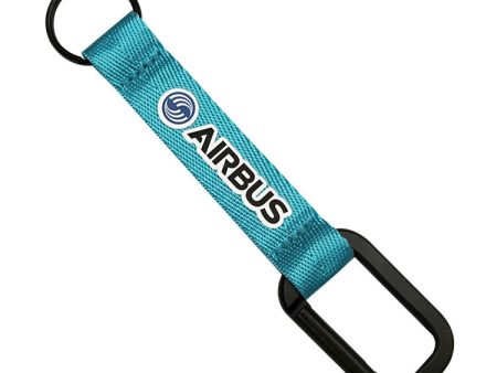 Airbus & Text (Light Blue) Designed Mountaineer Style Key Chains Hot on Sale