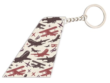 Vintage & Jumbo Airplanes Designed Tail Key Chains Discount