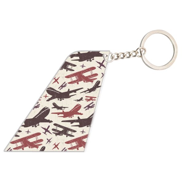 Vintage & Jumbo Airplanes Designed Tail Key Chains Discount