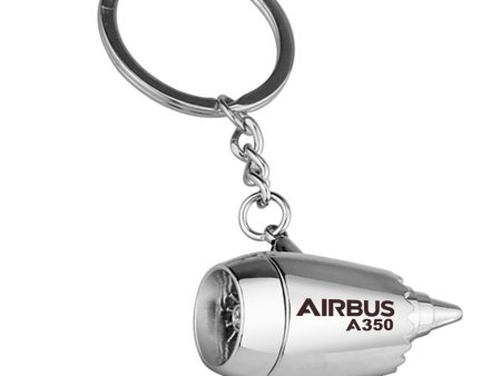 Airbus A350 & Text Designed Airplane Jet Engine Shaped Key Chain Cheap