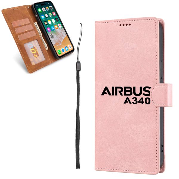 Airbus A340 & Text Designed Leather Samsung S & Note Cases Cheap