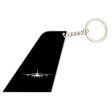 Airbus A340 Silhouette Designed Tail Key Chains Online Sale