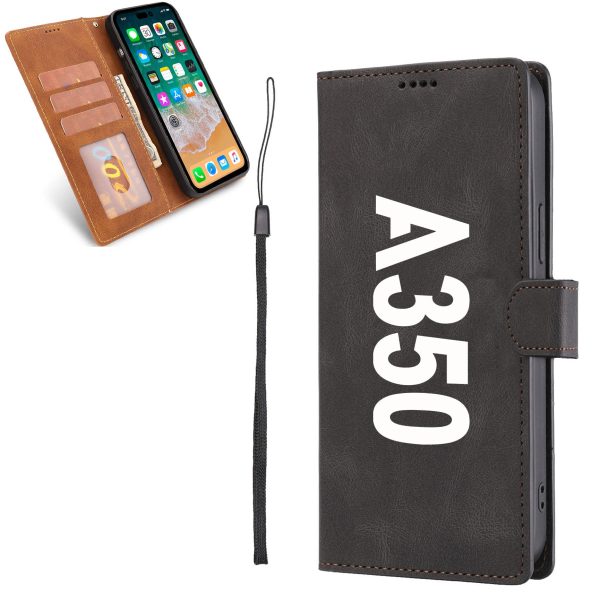 A350 Text Designed Leather iPhone Cases Sale