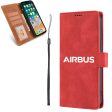 Airbus & Text Designed Leather iPhone Cases Discount