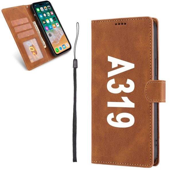 A319 Text Designed Leather iPhone Cases Fashion