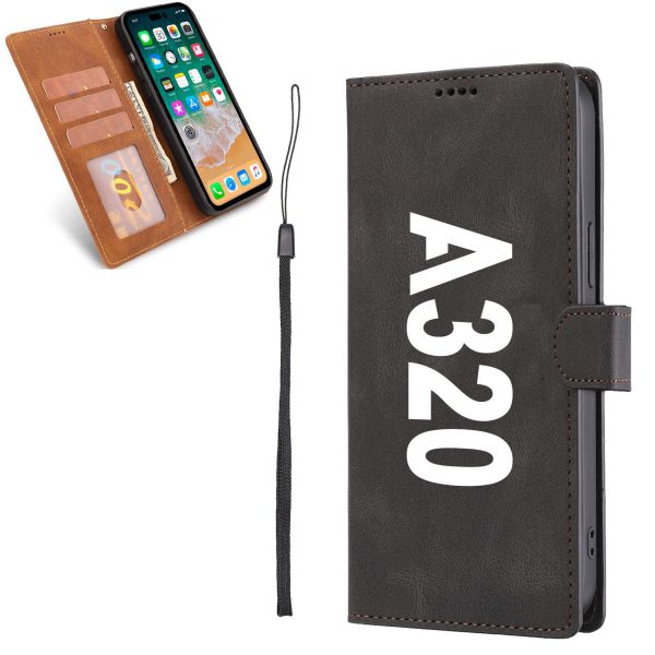 A320 Text Designed Leather iPhone Cases For Cheap