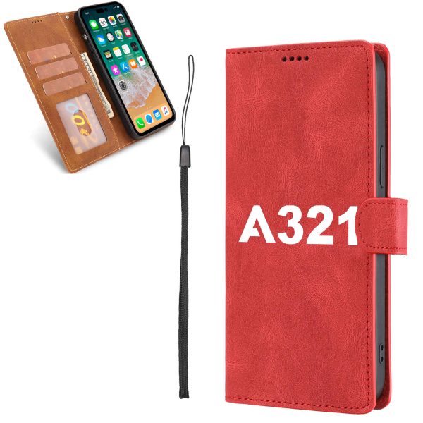 A321 Flat Text Designed Leather Samsung S & Note Cases on Sale