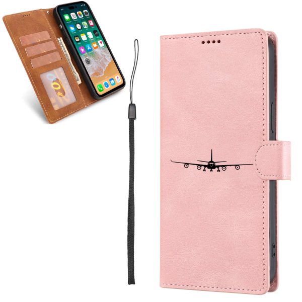 Airbus A340 Silhouette Designed Leather Samsung S & Note Cases Sale