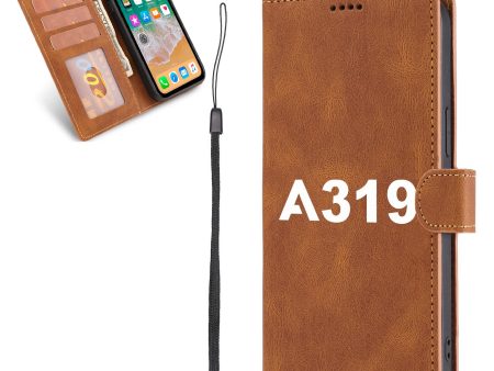 A319 Flat Text Designed Leather iPhone Cases Fashion