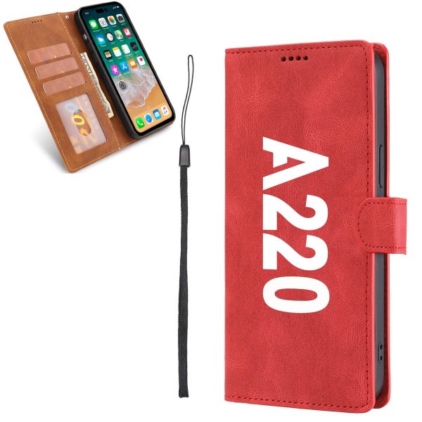 A220 Text Designed Leather iPhone Cases For Sale