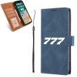 777 Flat Text Designed Leather iPhone Cases on Sale