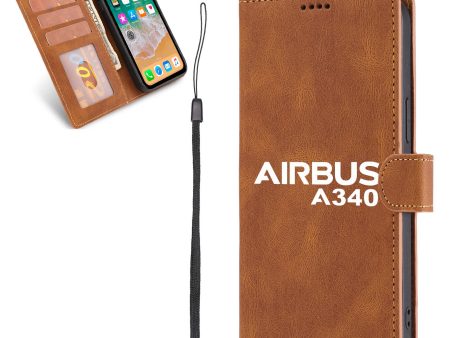 Airbus A340 & Text Designed Leather iPhone Cases For Discount