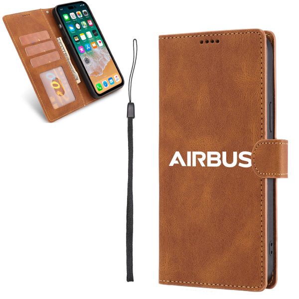 Airbus & Text Designed Leather iPhone Cases Discount