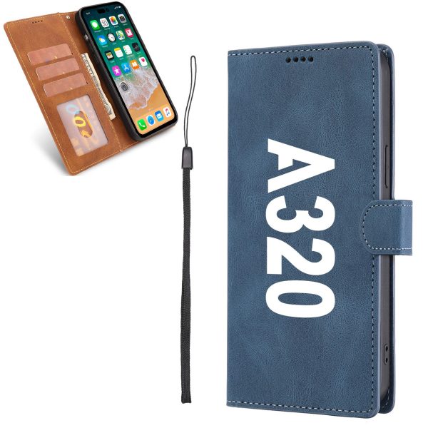 A320 Text Designed Leather iPhone Cases For Cheap