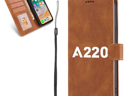 A220 Flat Text Designed Leather iPhone Cases For Cheap