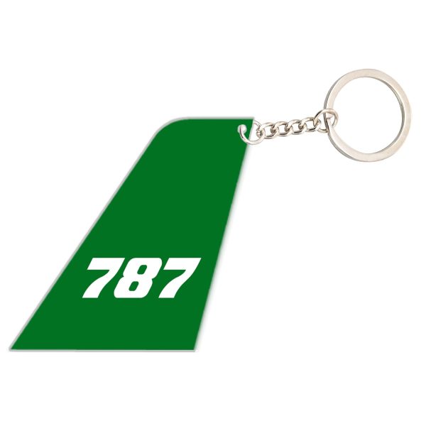 787 Flat Text Designed Tail Key Chains Cheap