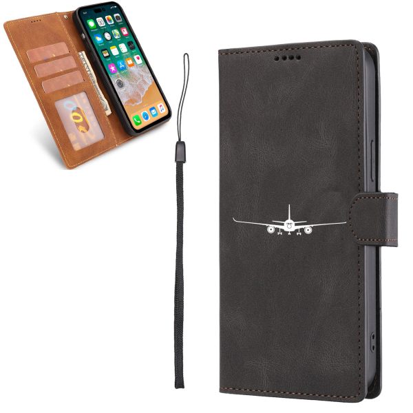 Airbus A350 Silhouette Designed Leather iPhone Cases Fashion