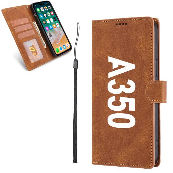 A350 Text Designed Leather iPhone Cases Sale