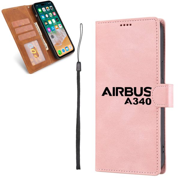 Airbus A340 & Text Designed Leather iPhone Cases For Discount