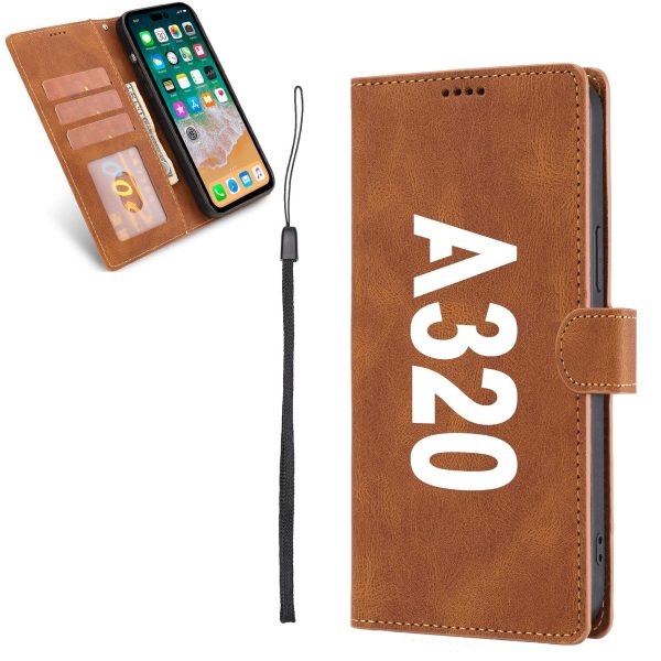 A320 Text Designed Leather iPhone Cases For Cheap