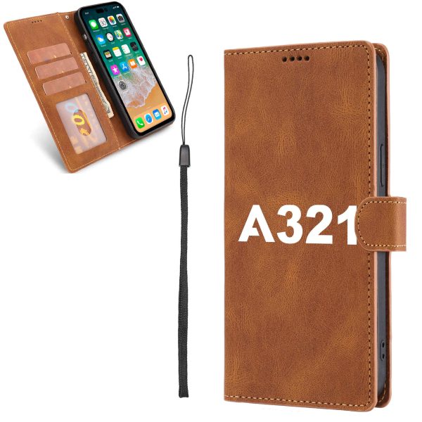 A321 Flat Text Designed Leather Samsung S & Note Cases on Sale