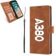 A380 Text Designed Leather iPhone Cases Fashion