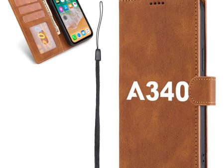 A340 Flat Text Designed Leather iPhone Cases Online now