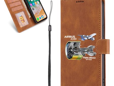 Airbus A380 & GP7000 Engine Designed Leather iPhone Cases For Sale